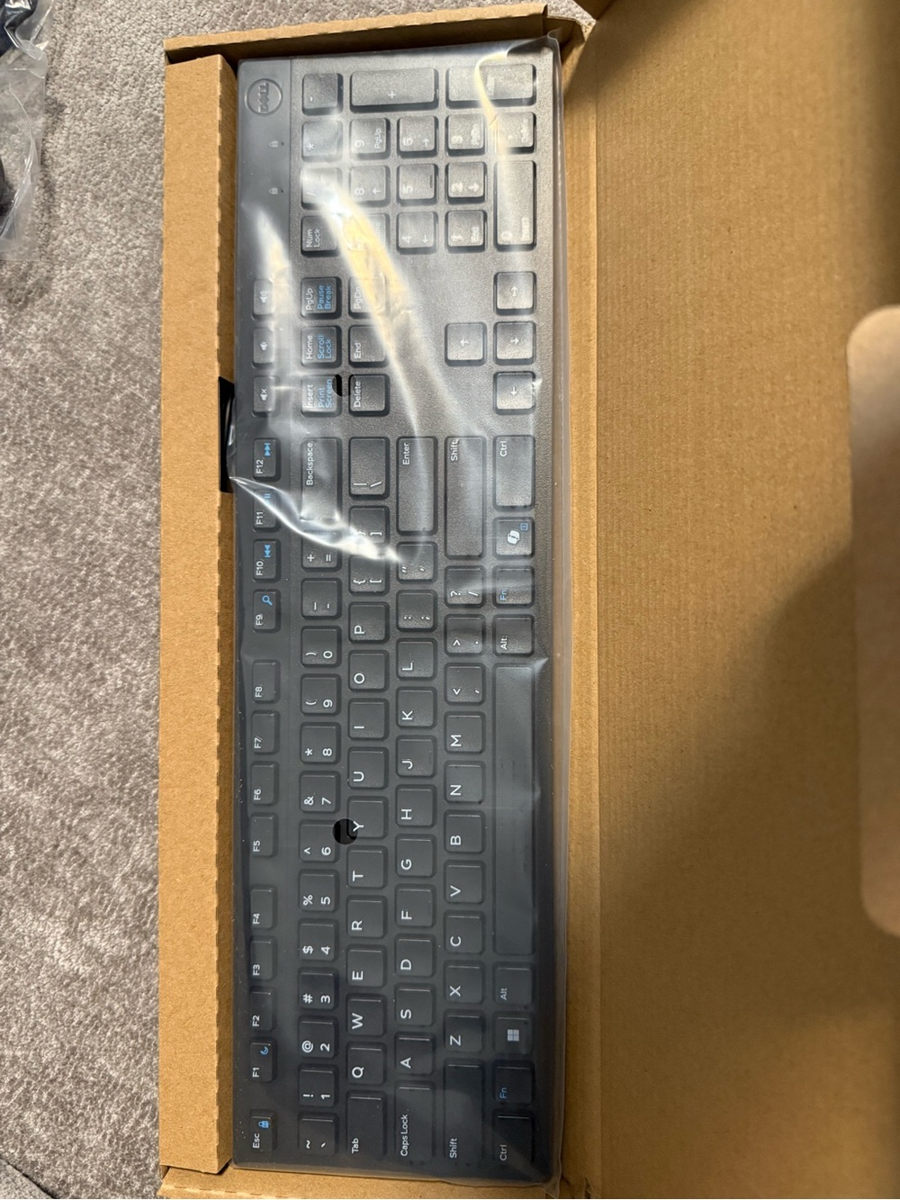 Dell Black Wired Full-Size Keyboard with Numeric Keypad and Mouse